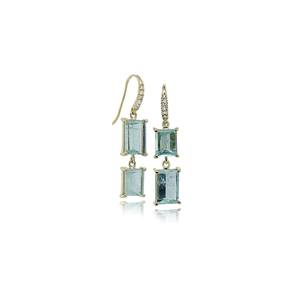 Hi-Lo Joyce earrings with mirror-cut tourmalines