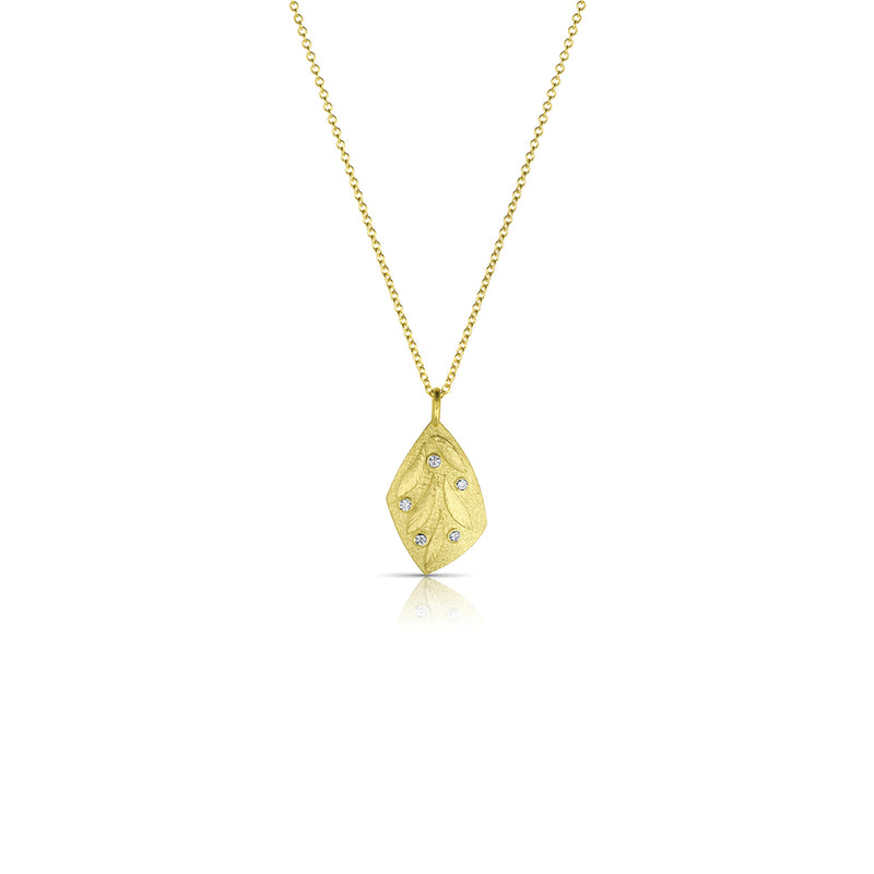 Kite-Shaped Pendant with Diamonds