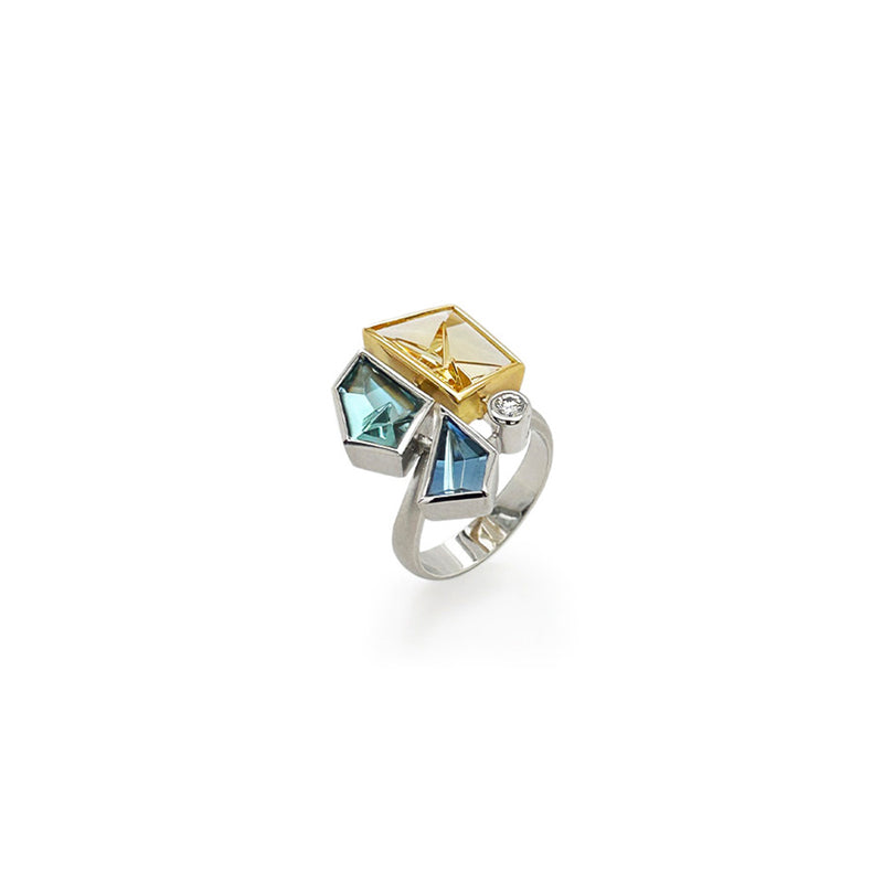 "Vibrant" Ring with Mixed Beryls