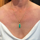 Large Oval Australian Black Opal Pendant
