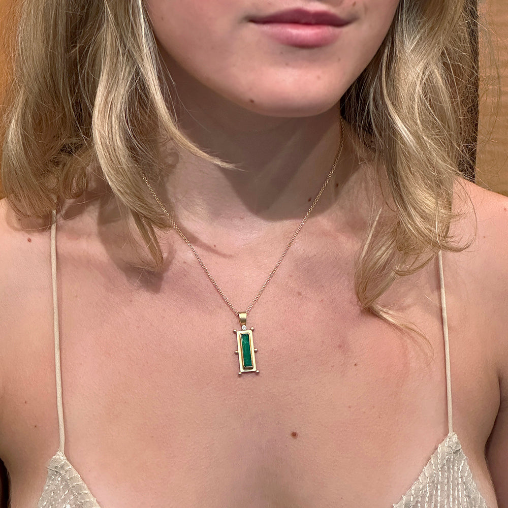 Rectangular Emerald pendant