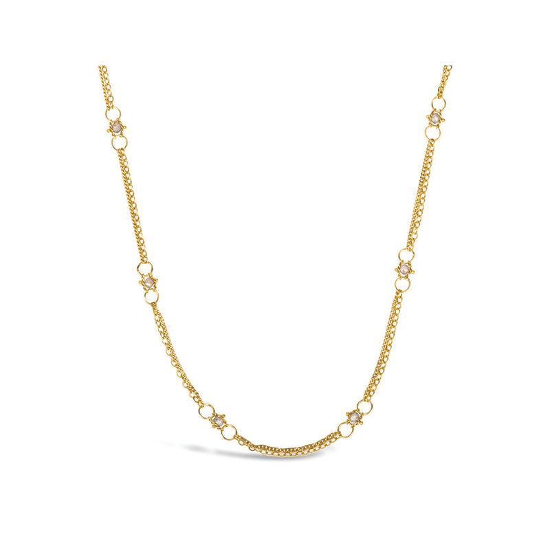 Whisper Chain Silver Diamond Necklace