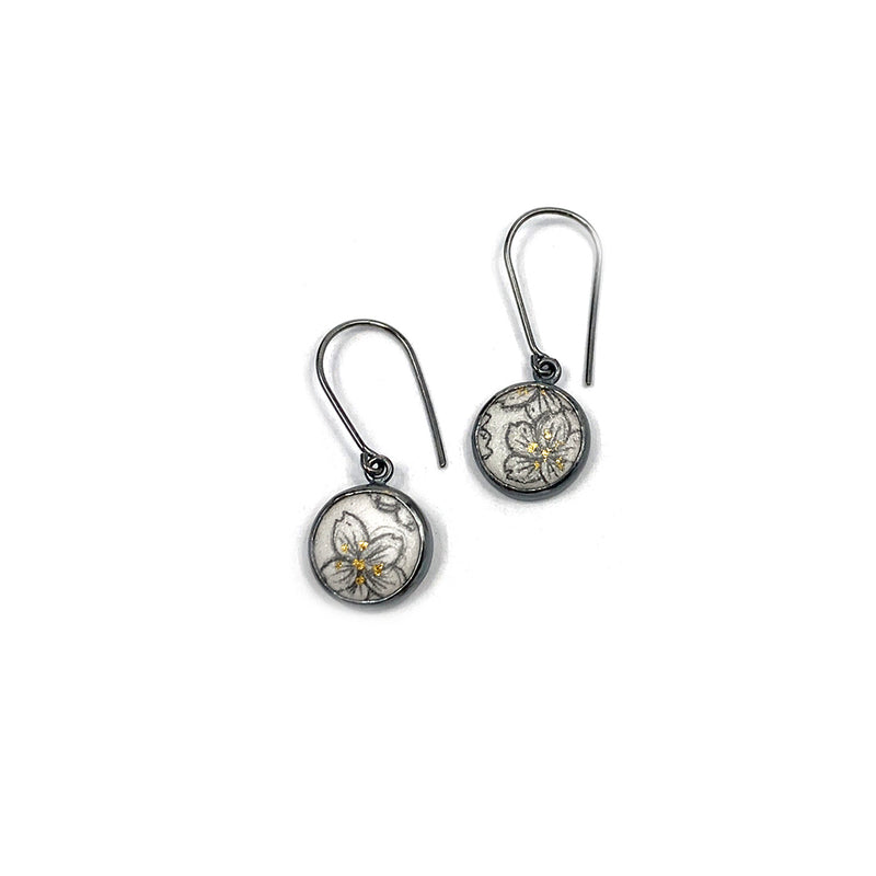 Button Dangles, Cherry Blossoms