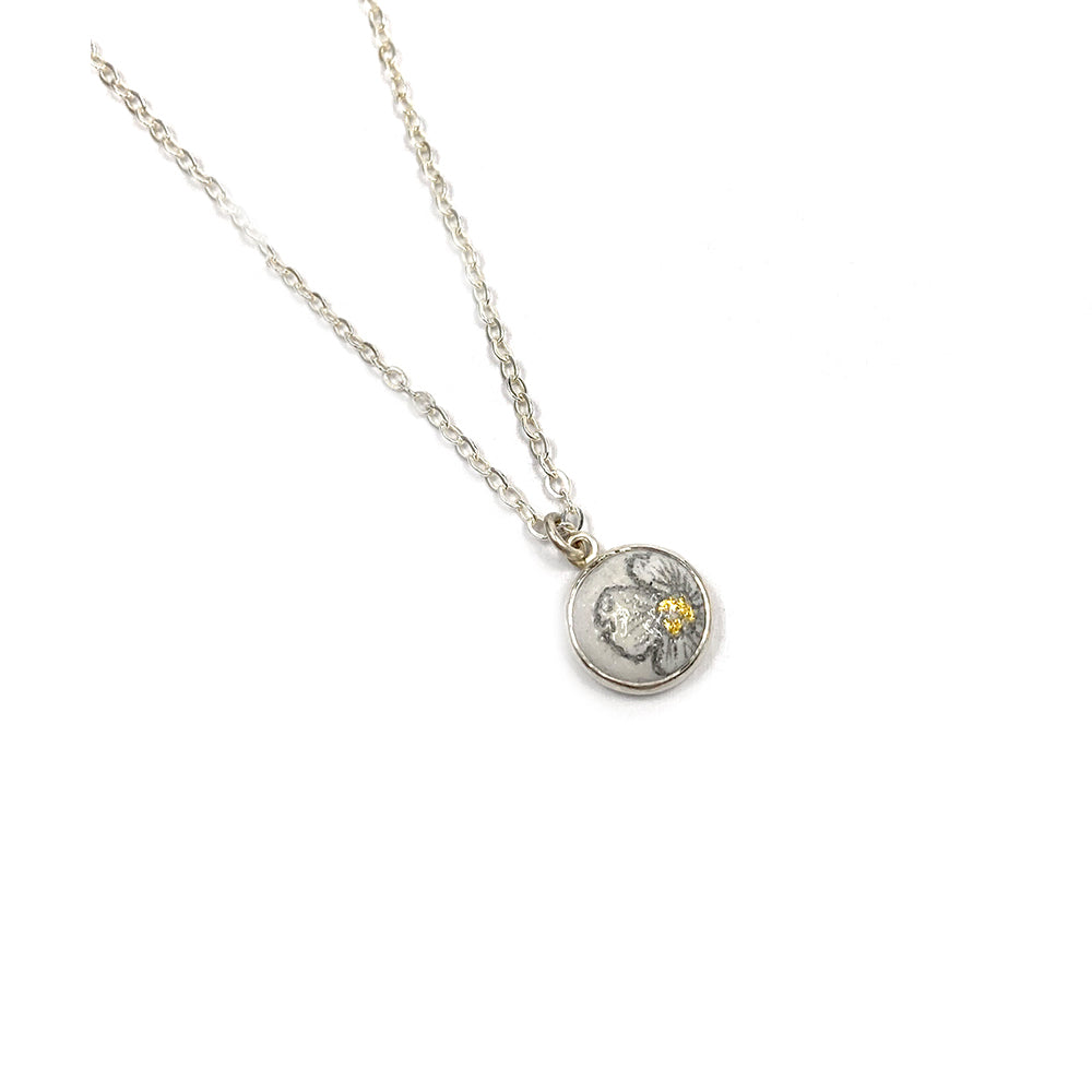 circle pendant, cherry blossom