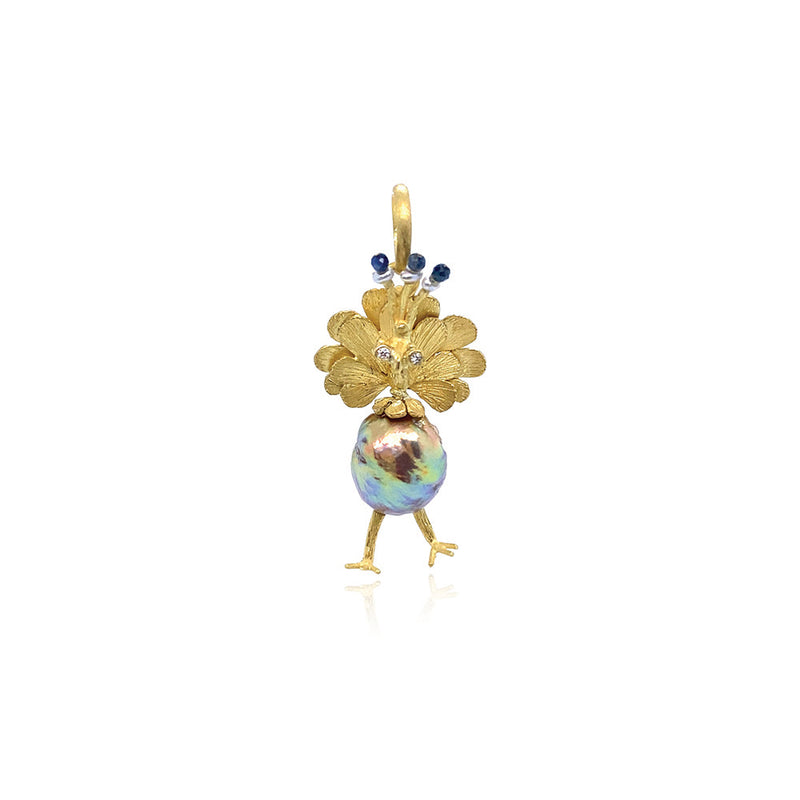 Akoya Pearl Peacock Pendant