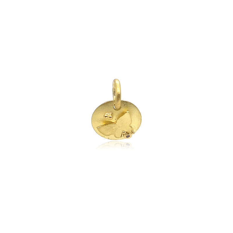 18K Yellow Gold Butterfly Pendant