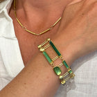 Gold Tubes Necklace, Medium