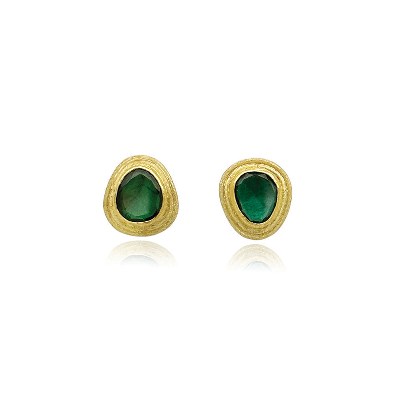 Faceted Green Tourmaline Earrings