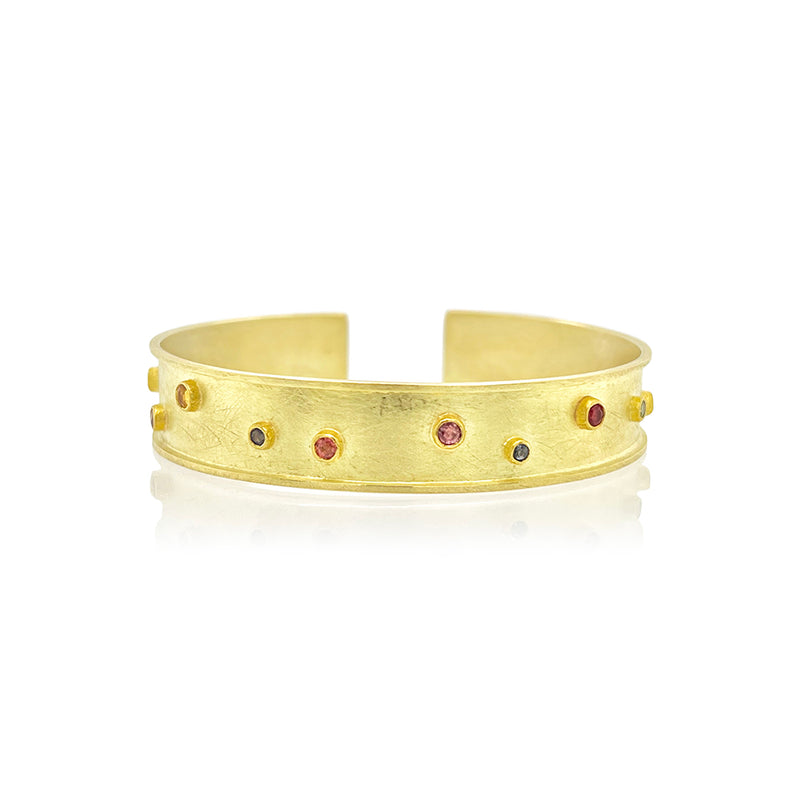 Cuff with Multi-Color Sapphires