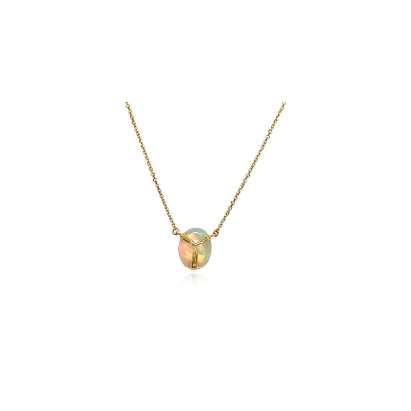 Lucky Scarab Pendant with Ethiopian Opal
