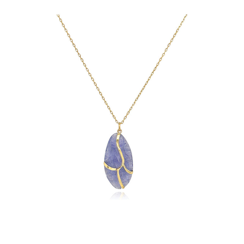 Butterfly Wing Pendant with Tanzanite