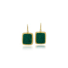 uvarovite garnet drusy earrings with diamonds