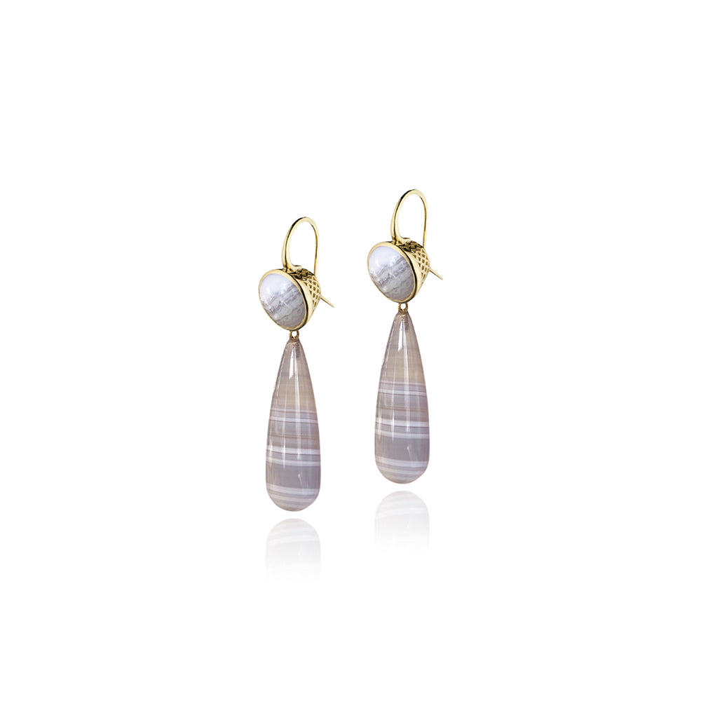 banded agate earrings