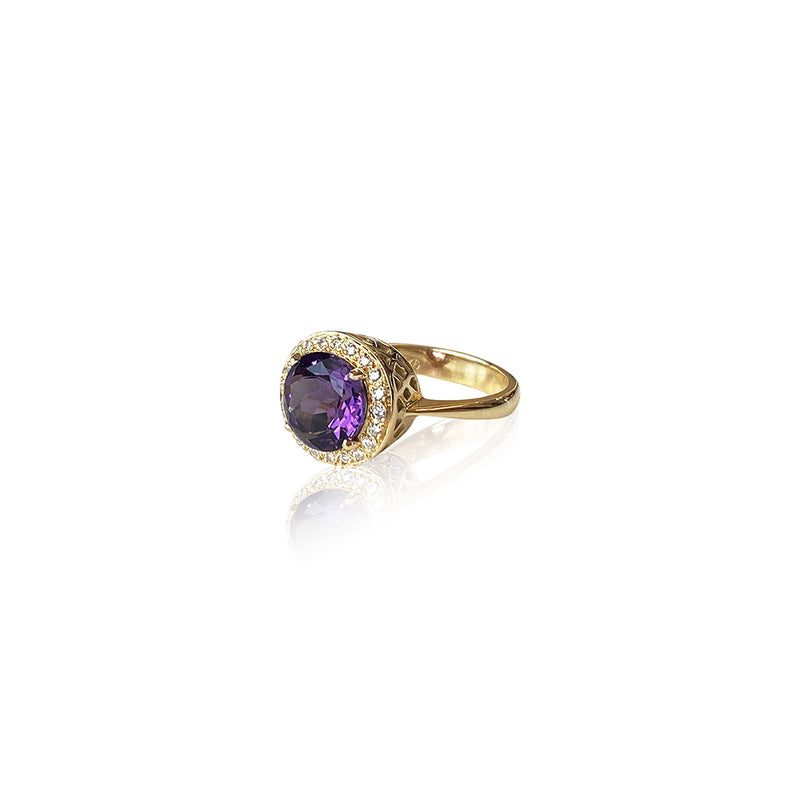 Amethyst Crownwork Ring