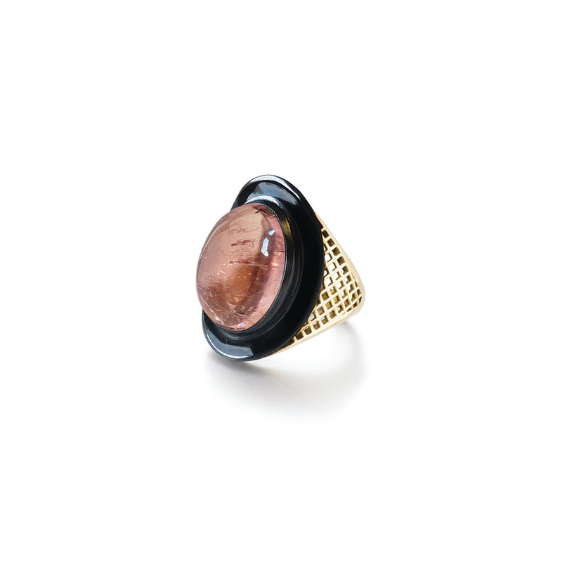 Regency Ring with Pink Tourmaline Center