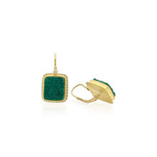 Uvarovite Garnet Drusy Earrings