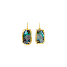 australian boulder opal split earrings