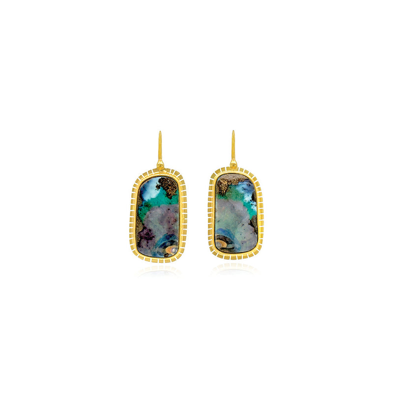 Australian Boulder Opal Split Earrings