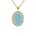 large aquamarine "Looking Glass" Pendant