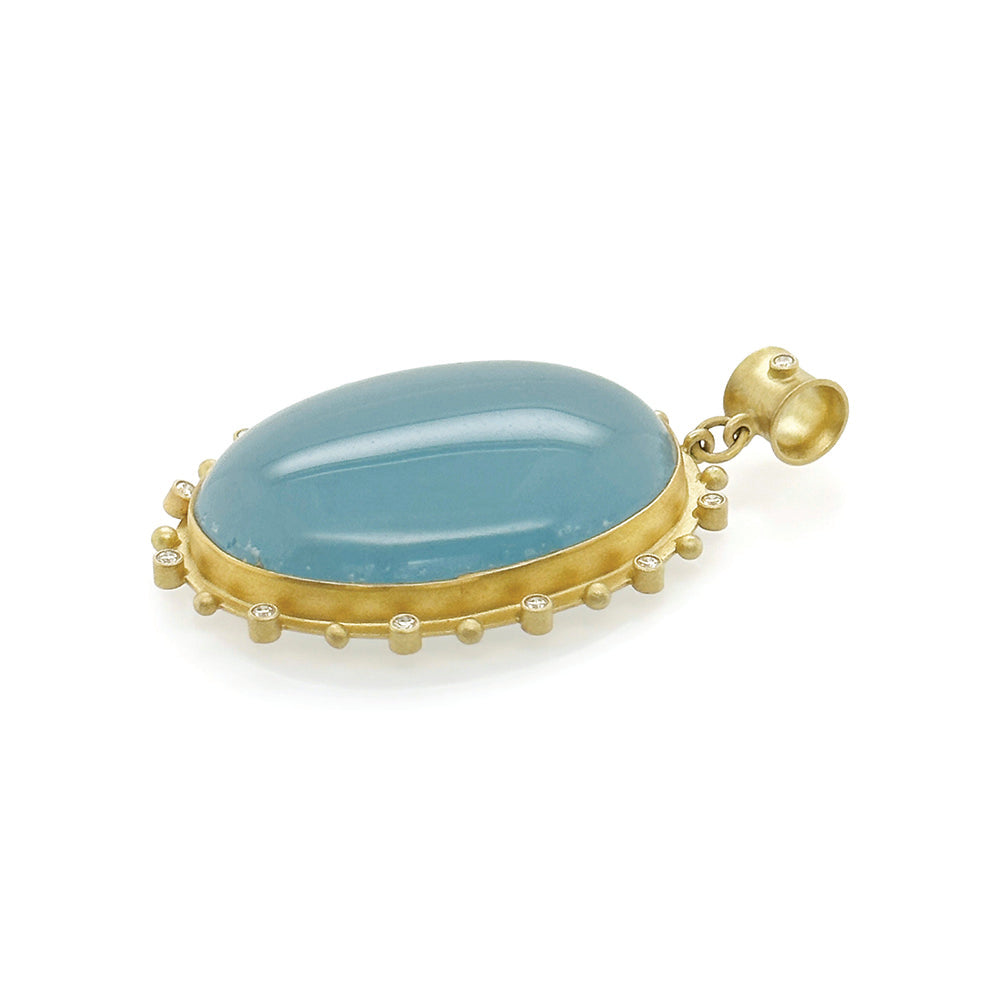 Large Aquamarine "Looking Glass" Pendant