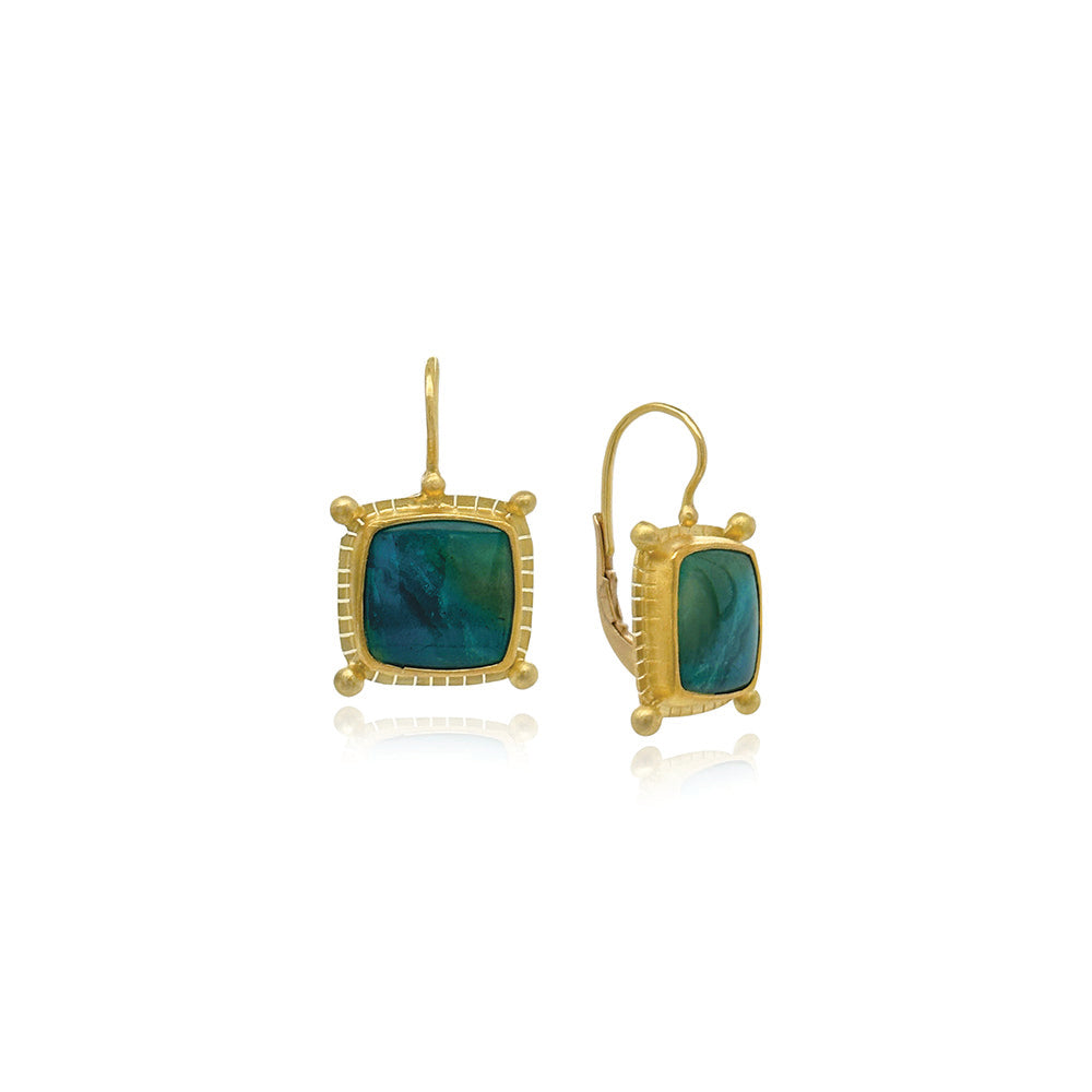 gem silica landscape earrings