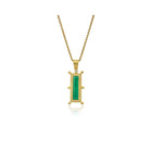Emerald pendant with diamond