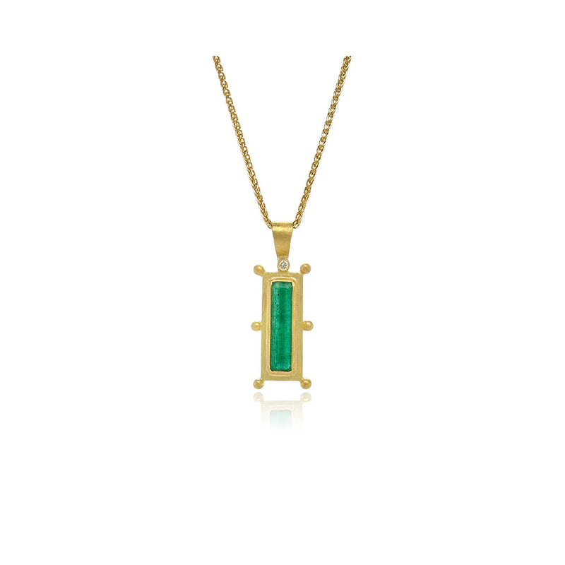 Rectangular Emerald Pendant