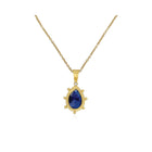 rose cut sapphire pendant with diamond
