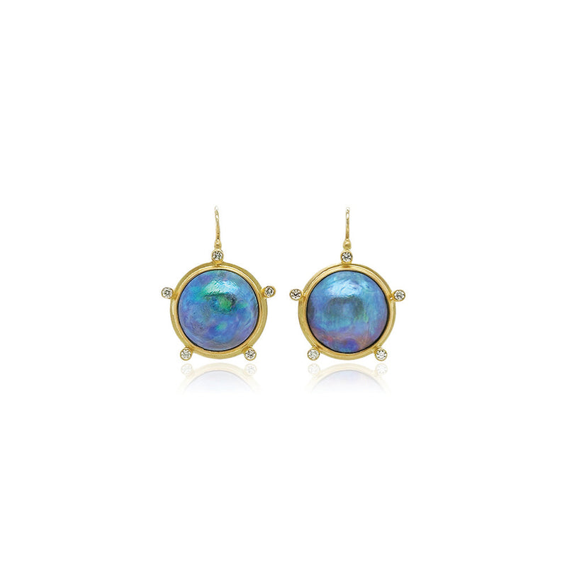 Abalone Mabe Pearl Earrings