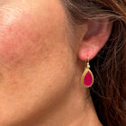 Rose cut ruby earrings