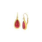rose cut ruby earrings