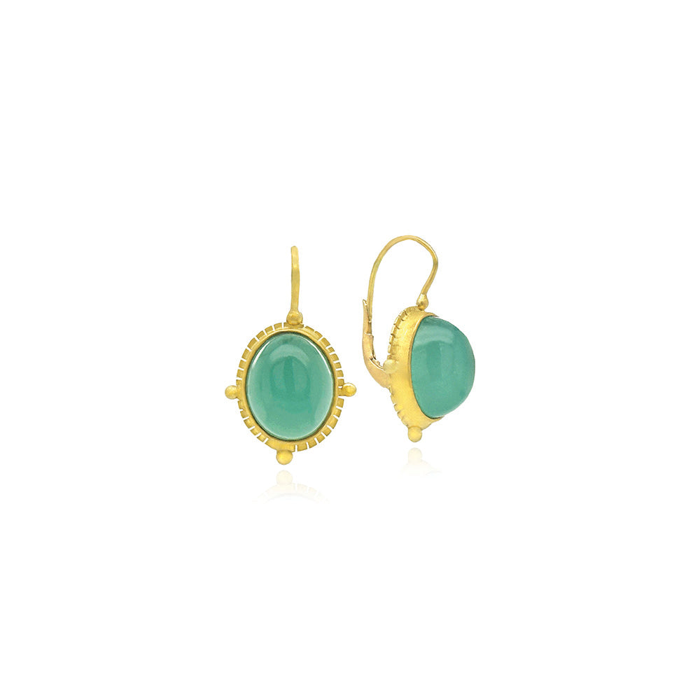 Seafoam chalcedony earrings