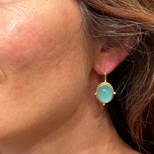 seafoam grean chalcedony earrings