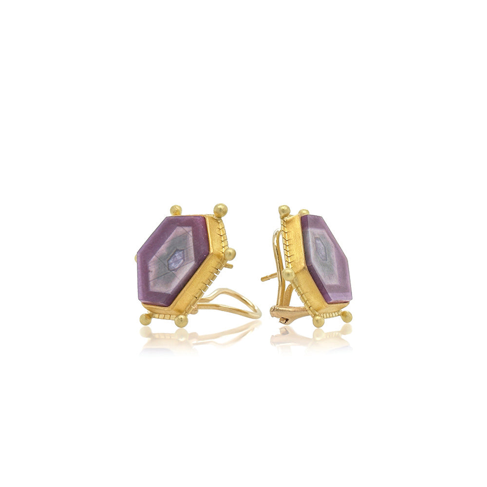 sapphire crystal earrings