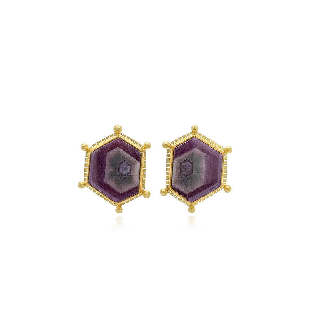 Sapphire crystal earrings