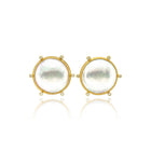 Japanese mabe pearl earrings