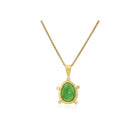 Tsavorite Garnet pendant with diamonds