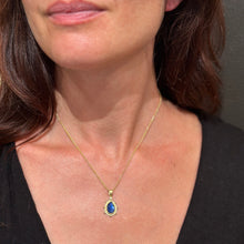 faceted sapphire pendant