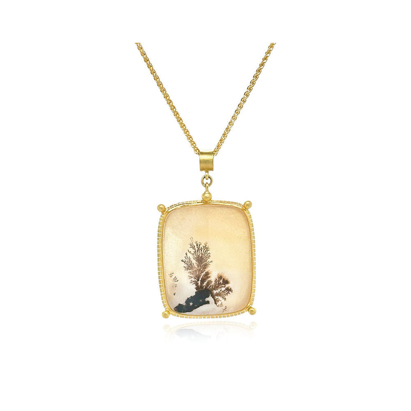 Large Dendritic Agate Pendant