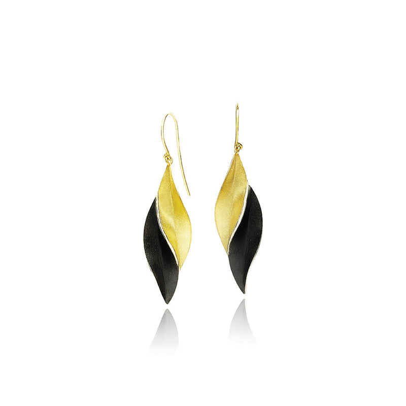 Large Duel Tone "Embrace" Earrings