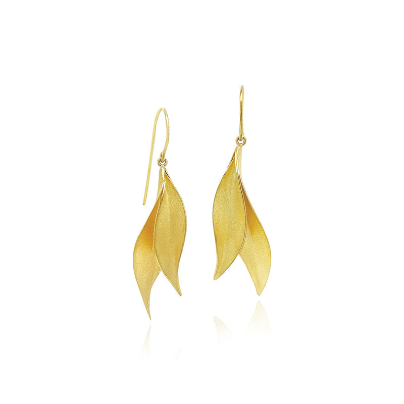 Double "Mountain Mint" Leaf Earrings