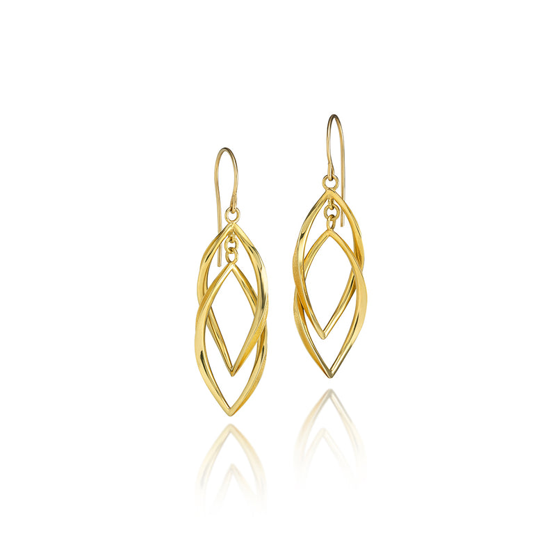 Nested Marquise Earrings in 18K