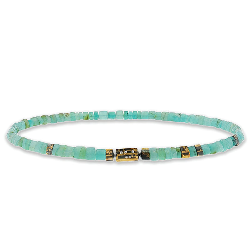 Peruvian Opal Necklace with Vario Clasp