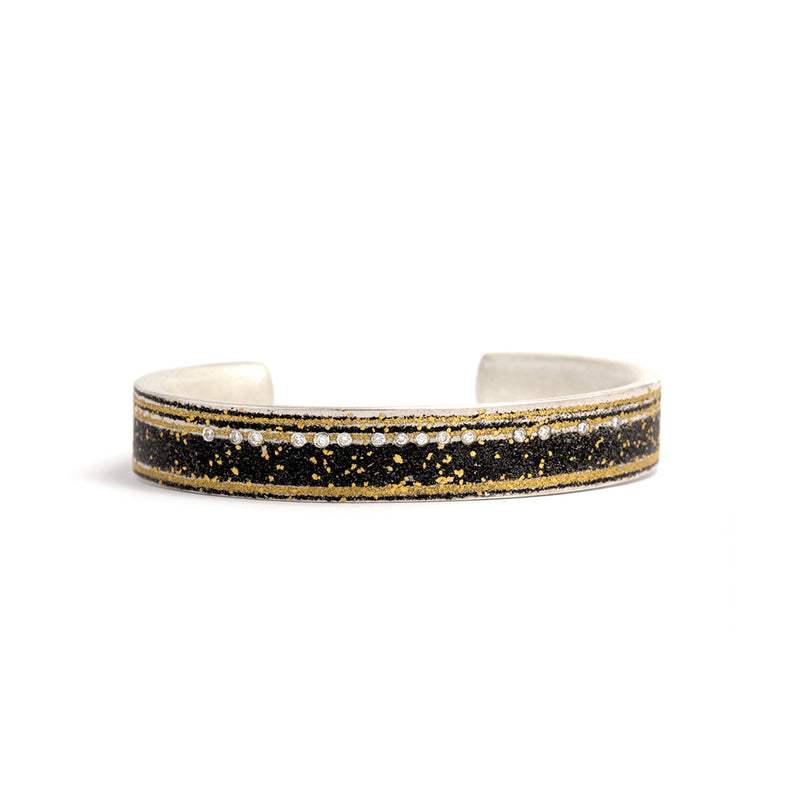 "Line" Cuff with Palladium, 24K Gold and Sterling Silver