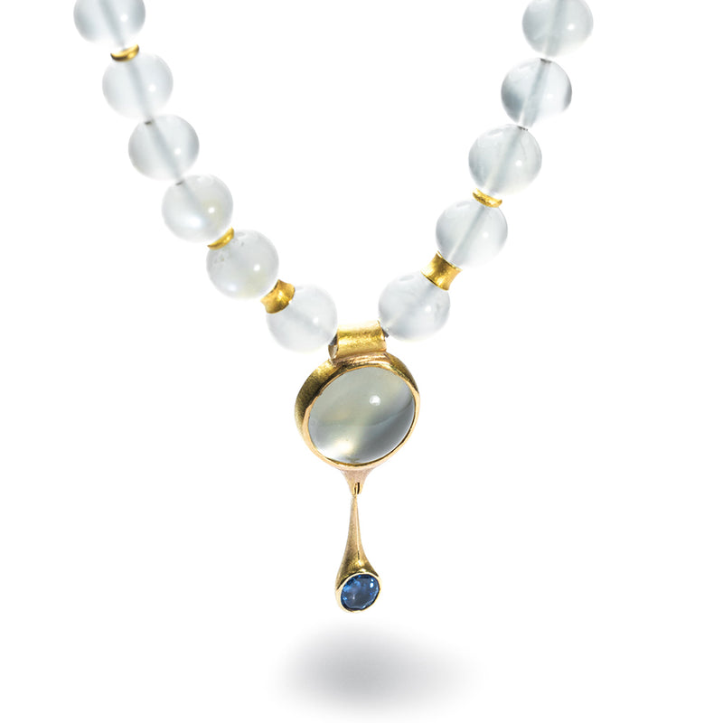 Moonstone and Sapphire Necklace