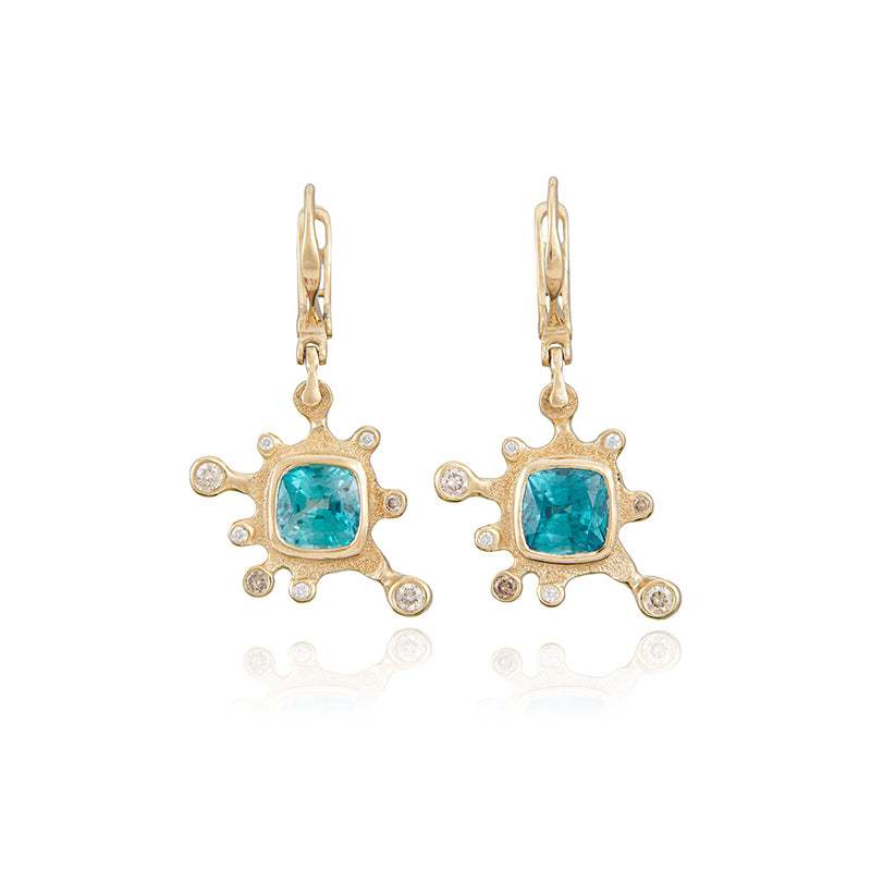 Blue Zircon Earrings