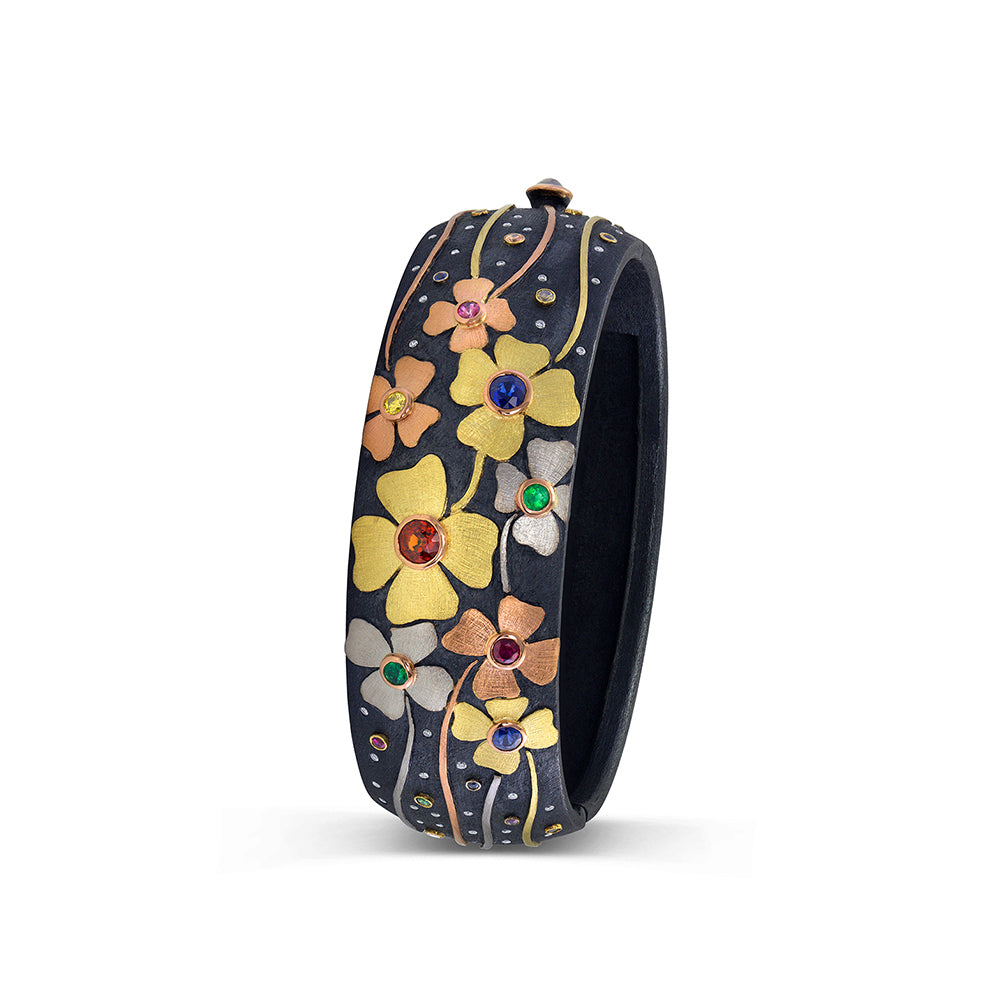 mulit flower bangle bracelet