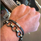 "High Voltage" Cuff Bracelet with Hand-Wrapped Platinum