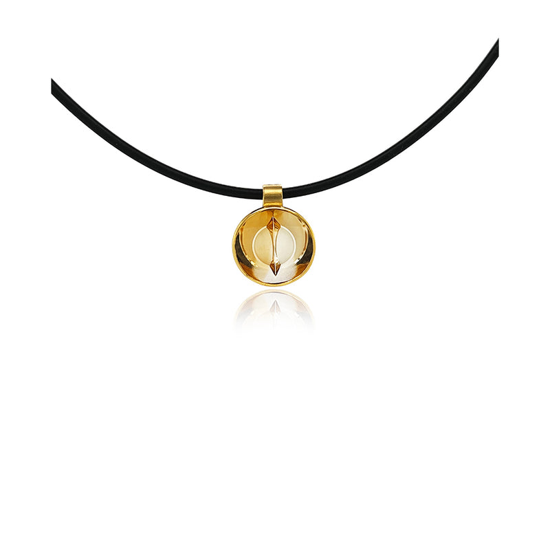"Magic Face" Necklace in Citrine