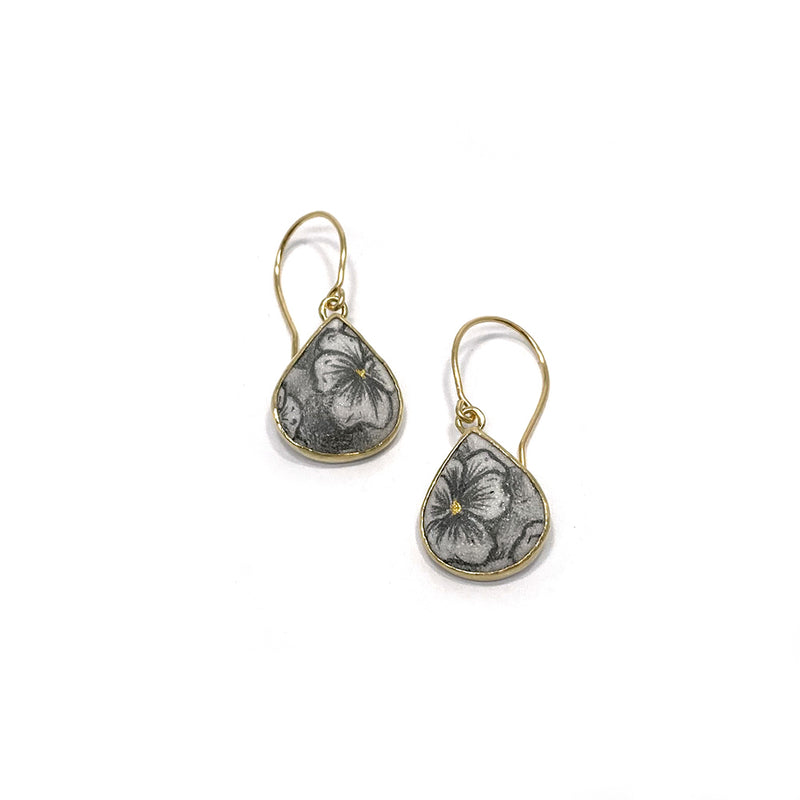 Small Teardrop Viola Dangles
